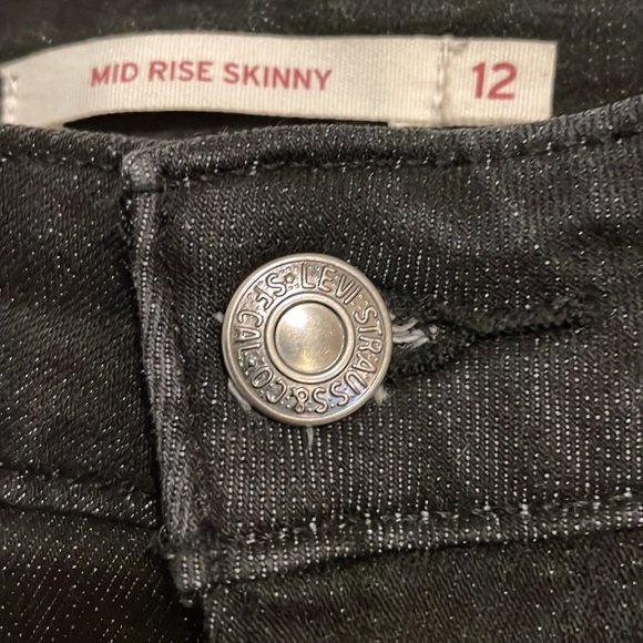 Levi’s Mid-Rise Skinny Cropped Jeans- Size 12 W31 - Picture 10 of 15